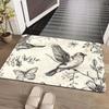 1PC Flower and Bird Pattern Door Mats Kitchen Rugs Non-Slip Pop Design Bedroom Rugs Bath Mat Carpet for Home Sink Laundry Decor