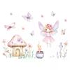 Cute Fairy Reading Wall Sticker For Baby Girls Nursary Room Kids Room Background Children's Room Wall Decals