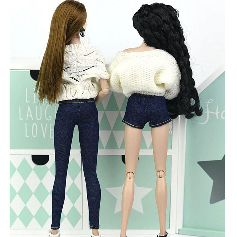 

Джинсы для куклы ручной работы, модная праздничная одежда, подарочная футболка для девочек, брюки, кукла 30 см/кукла 1/6 BJD