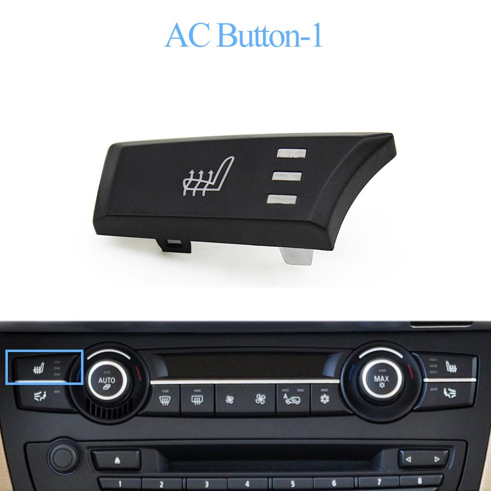 Car Dashboard Air Conditioner AC Button Key Venlitation Auto Knob Switch Cap For BMW X5 X6 E70 E71 E72 2007-2014 64119310445