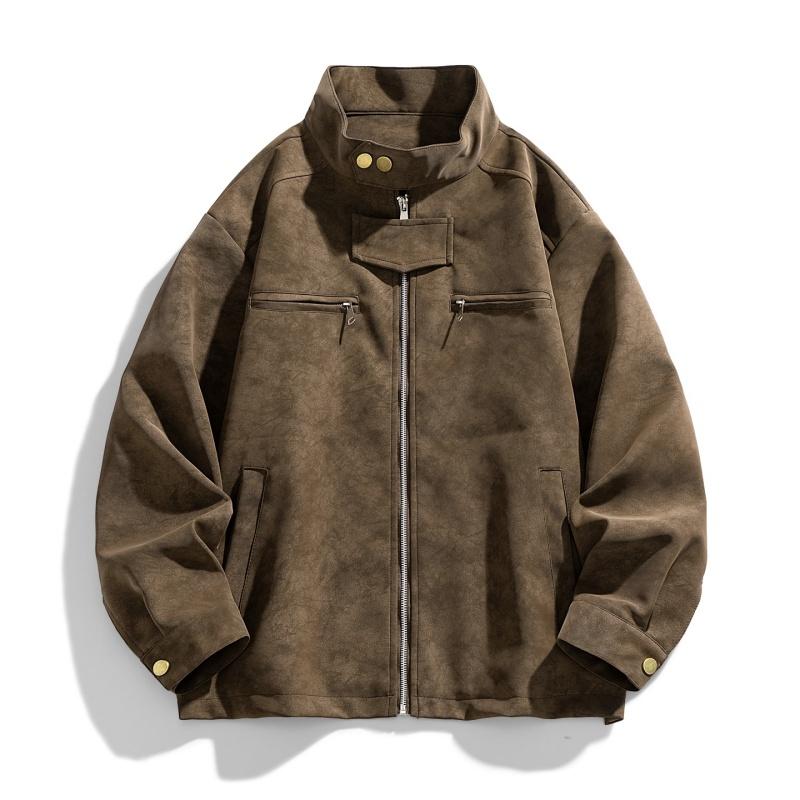 

Leather Jacket, Workwear Style, American Retro Style, Lapel Jacket, PU Leather Jacket, Men s Jacket XXXL