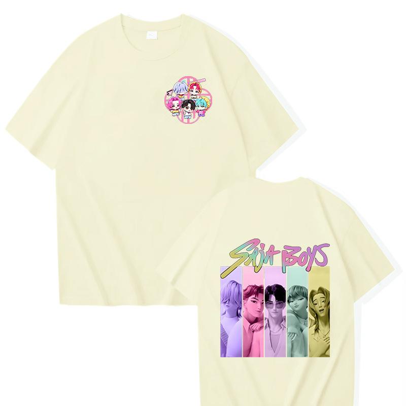 16 Colors Kpop Demon Hunters T-Shirt Kpop Women Men Casual Oversized Y2k Short Sleeves Loose Male Female Clothing Top