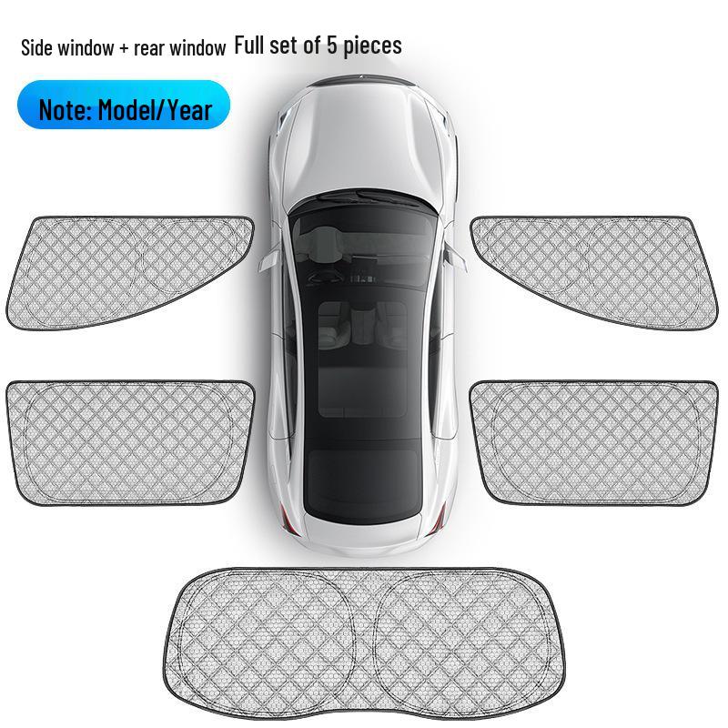 Xiaopeng M03 X9 P7+ Car Sunshade: Thick Insulation, Sun Protection, Privacy Curtain for Side Windows.