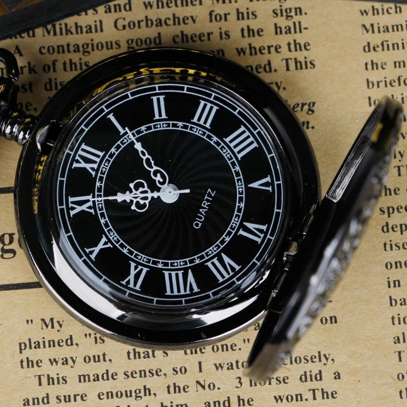 Steampunk Copper Vintage Hollow Gear Hollow Quartz Pocket Watch Necklace Pendant Clock Chain Men Women Unique Watch
