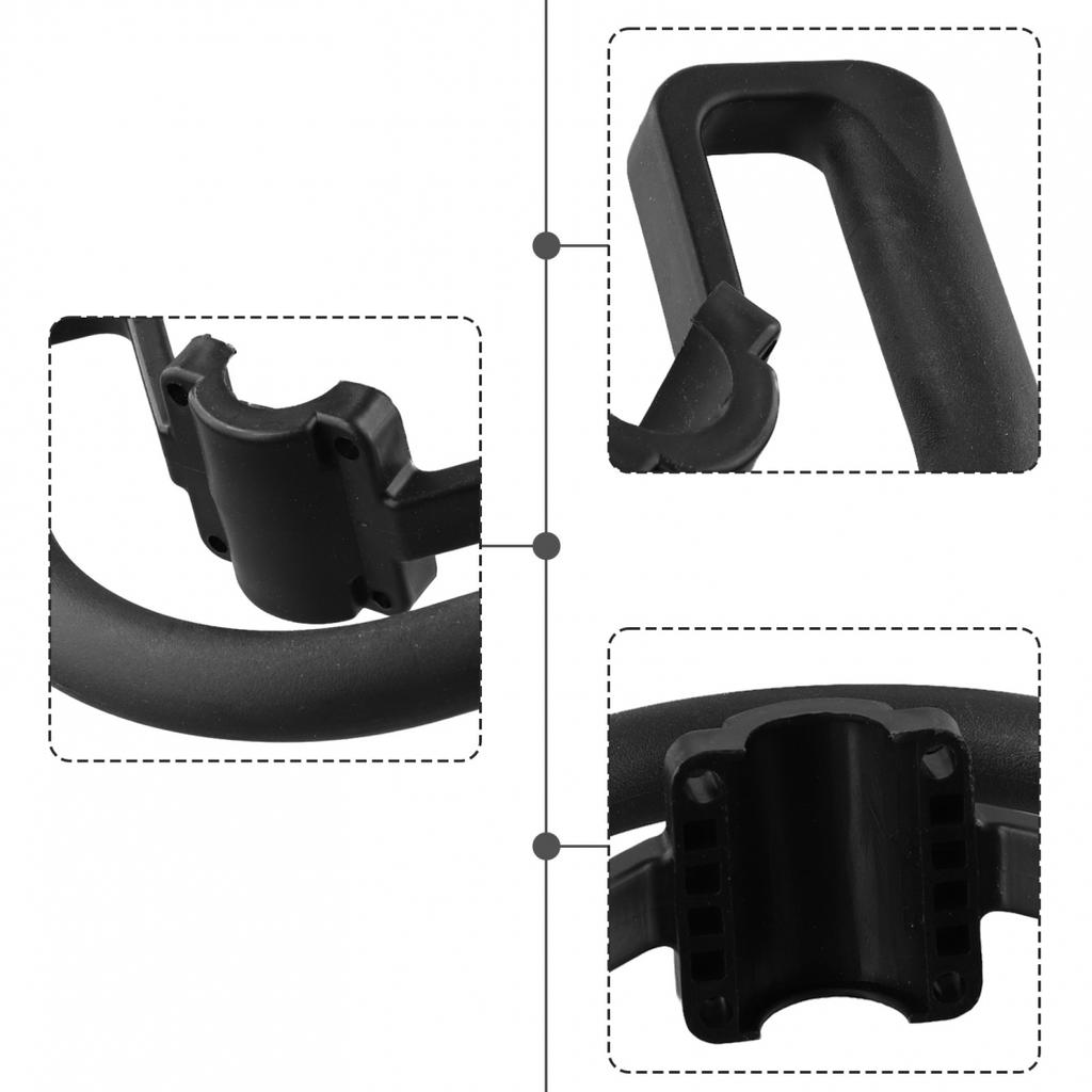 1 Set Loop Handle Bar Accessories Black Easy Installation