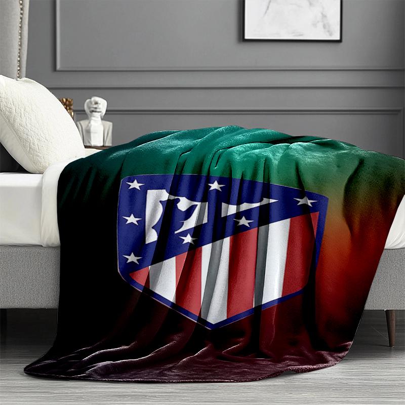 Coperta con Stampa Atletico Madrid - Morbida e Confortevole, per Camera da Letto, Viaggio, Divano, Decorazione per la Casa - Regalo di Compleanno o Natale per un Amico