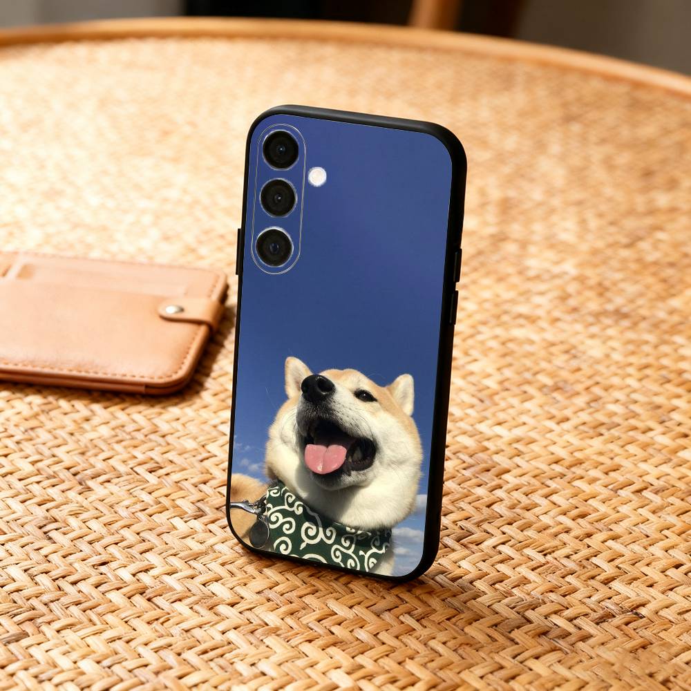 Animal Shiba Inu Dog Cute Phone Case For Samsung  A73,72,71,A52,51,40,41,A22,A32,31,A13, Soft Black Shell