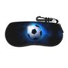 Soccer Ball Glasses Case Cover Unisex  Sunglasses Pouch Vintage Zipper Eyewear Organizer Outdoor Eyeglass Cases Cover