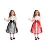 2-8Y Girls' Skirt Love Printed Princess Skirt Mesh Flying Sleeves Puffy Skirt Sweet Fashion Long Skirt