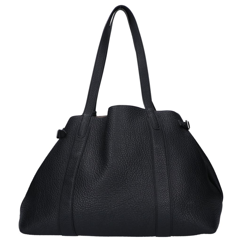 ACATE LODOS Shrink Leather Tote Bag blackUsed