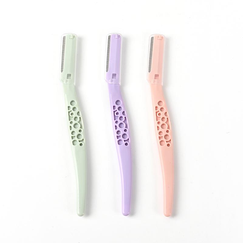 Women s Frosted Folding ABS Stainless Steel Eyebrow Trimmer Razor