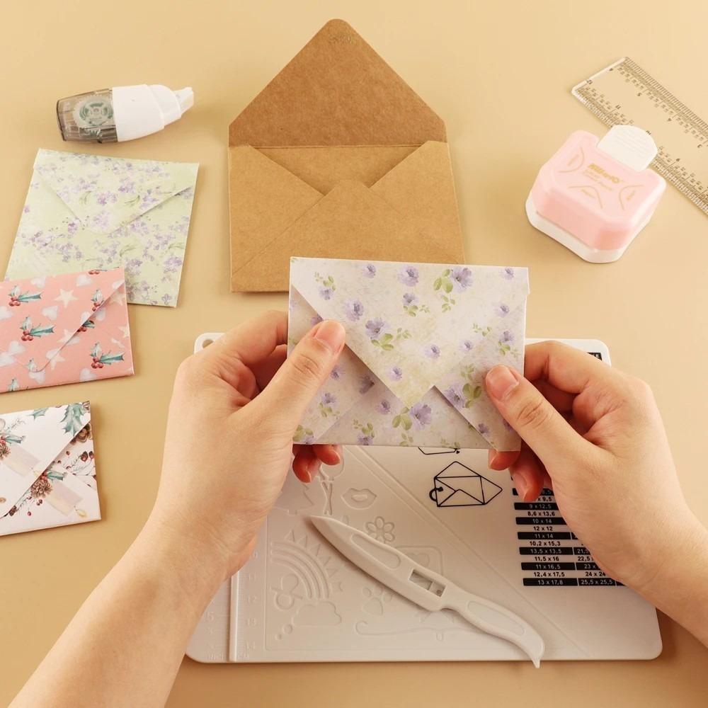Plastic Paper Trimmer Scoring Board DIY Gift Box Letter Multi-purpose Craft Paper Cutter with Measuring Grid