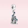 925 Silver Charm Magic Elf Castle Dangle Charm Pengdant Fit Original  Bracelet Women Jewelry Gift