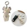 Fashionable Plush Bear Keychain Fashionable Animal Heart Key Holder Bag Pendant Elegant Accessory Keyring for Women