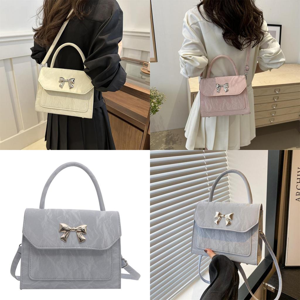 Stylish Butterfly Bow Shoulder Bag For Women 2024 Summer Korean Trendy Tote