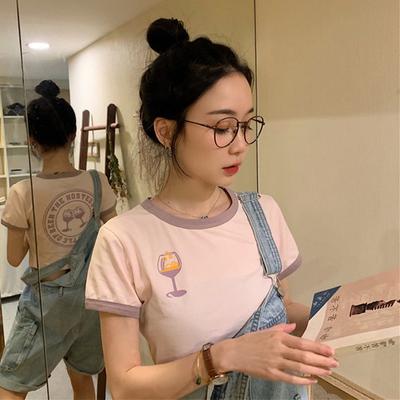 Kurzes Slim-Fit Small Base Shirt für Damen-Tops für den Sommer Sexy Nabel-freies Kurzarm-T-Shirt für Damen Freizeitkleidung