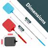 1PC Adjustable Fly Swatters Plastic Flyswatter Telescopic Home Long Handle Flapper Insect Killer Wholesale New Household Tools