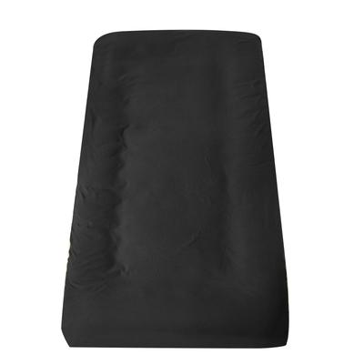 Einzel-Futonbezug, One-Touch-Laken, Uni Schwarz, Waschbar, Milbenresistent, Atmungsaktiv, Feuchtigkeitsableitend, Weiches Spannbettlaken