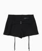 Jenyujeu Layers Double Wrap Skirt Pants - Black