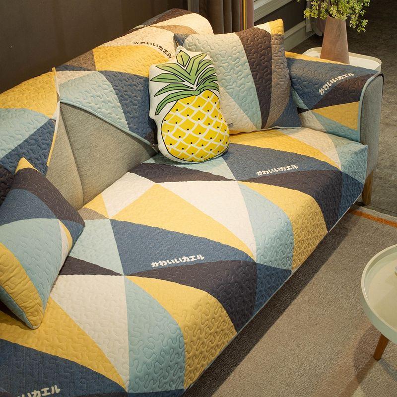 

2025 Nordic Simple Cotton Sofa Cushion All Year Round General Fabrics Non Slip Modern Pure Cotton Sofa Towel All Wrapped Cover Cover Gilala 70 * 70cm