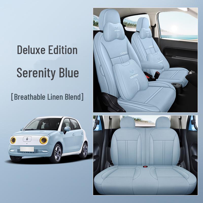 LJ Great Wall ORA Car Seat Cushion: Fashionable, Full Leather, All-Season Sports Cover.