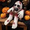 Artificial Bloodstains Anatomy 5 Pcs Halloween Body Parts Prop, Realistic Broken Head Hands Feet Set, Scary Prank Interactive Accessories Blood