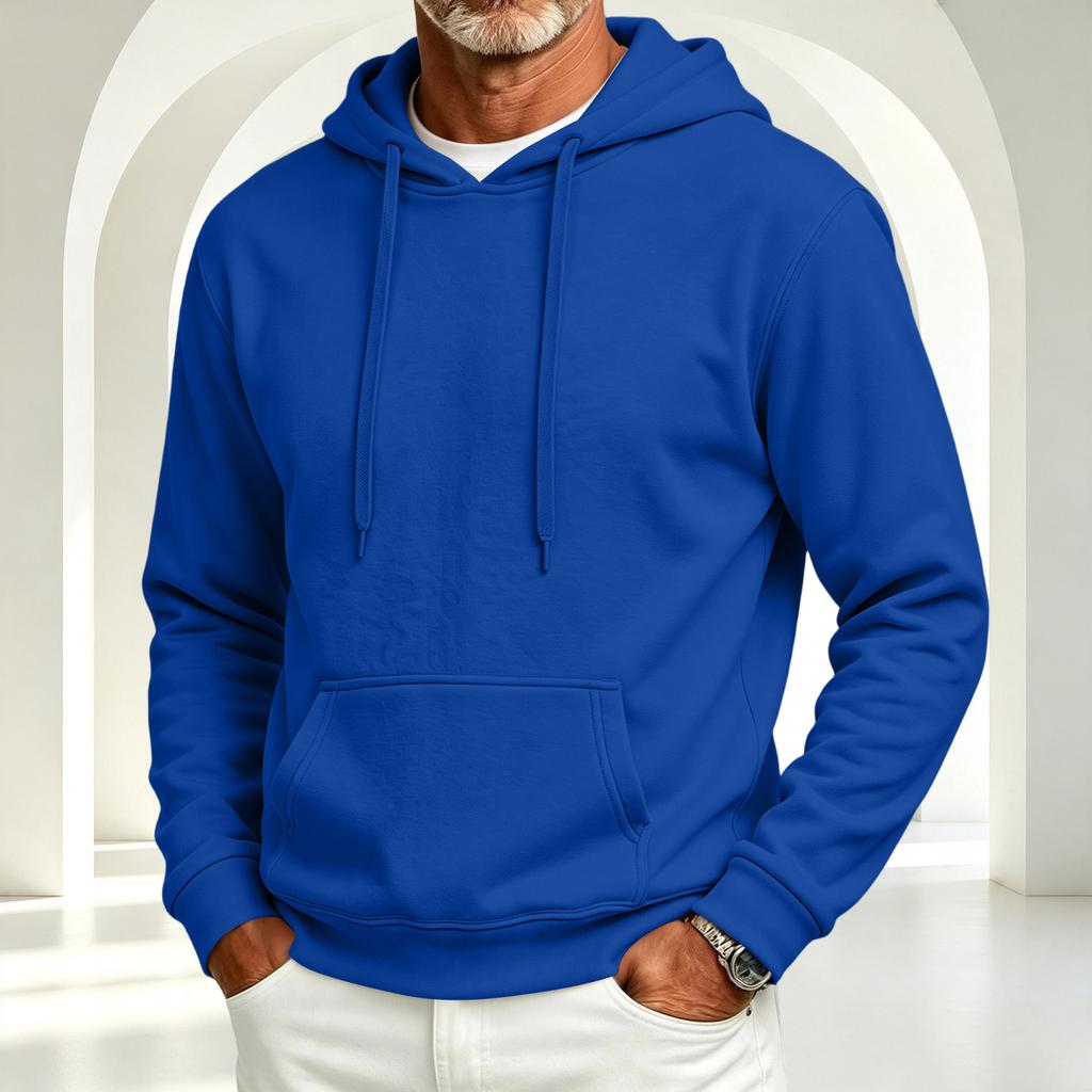 Men's Lined Hoodie Color Casual Pullover