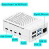 Raspberry Pi 4 Case With Cooling Fan and Heatsink - ABS Case With Simple Removable Top Cover for Pi 4 Model B/4B