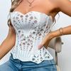 Hollow Flower Lace Fishbone Shapewear Slim Fit Lace-up Corset Underwear for Women  Women