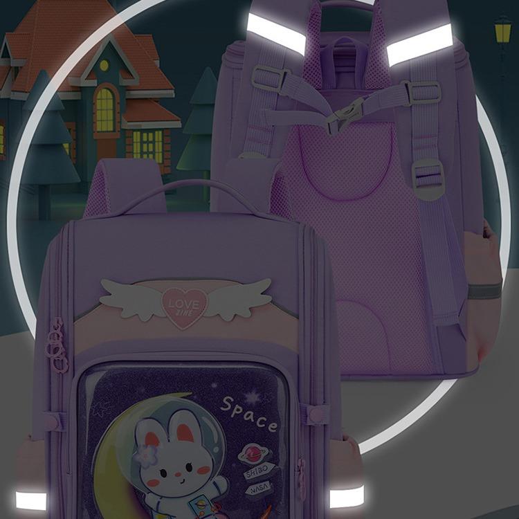 Children's Schoolbag Integrated Space Bag Primary School Students High End Cute Cartoon Lightweight Burden Reduction and Protection