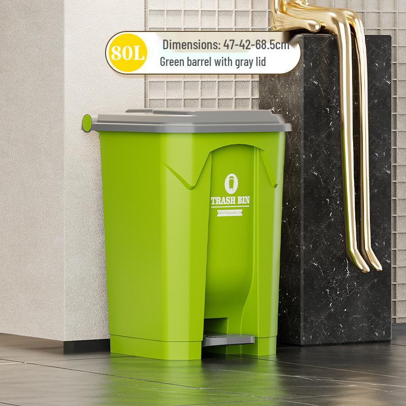 Large 30L Outdoor Kitchen Trash Can with Pedal and Lid
