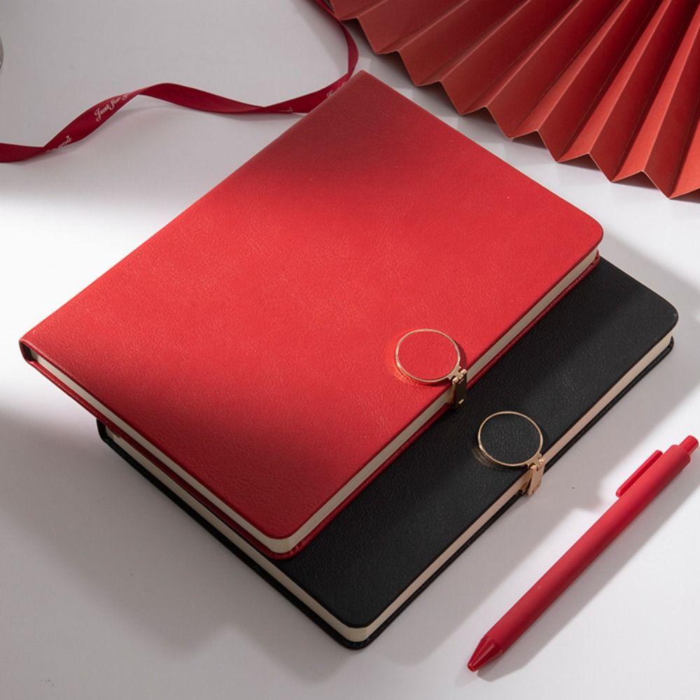 200 Pages Business Office Notebook PU Leather Cover Diary Students Notebook  Agenda Organizer