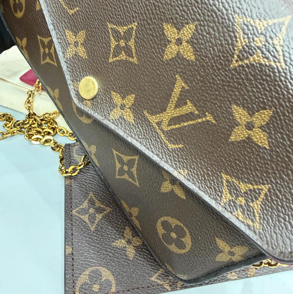 [Usato] Pochette Felicie Monogram Classico Tela Rivestita e Pelle Borsa a Catena Tre-in-Uno - Buono #NSR87