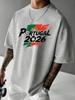 Unisexs 100 Cotton Tshirt With Portugal 2026 Football Print And Flag Pattern Casual Short Sleeve Crew Neck Plus Size S3xl