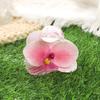 Elegant 7cm Simulated Flowers Hair Claw Durable Orchid Floral Hairpin for Weddings and Special Days