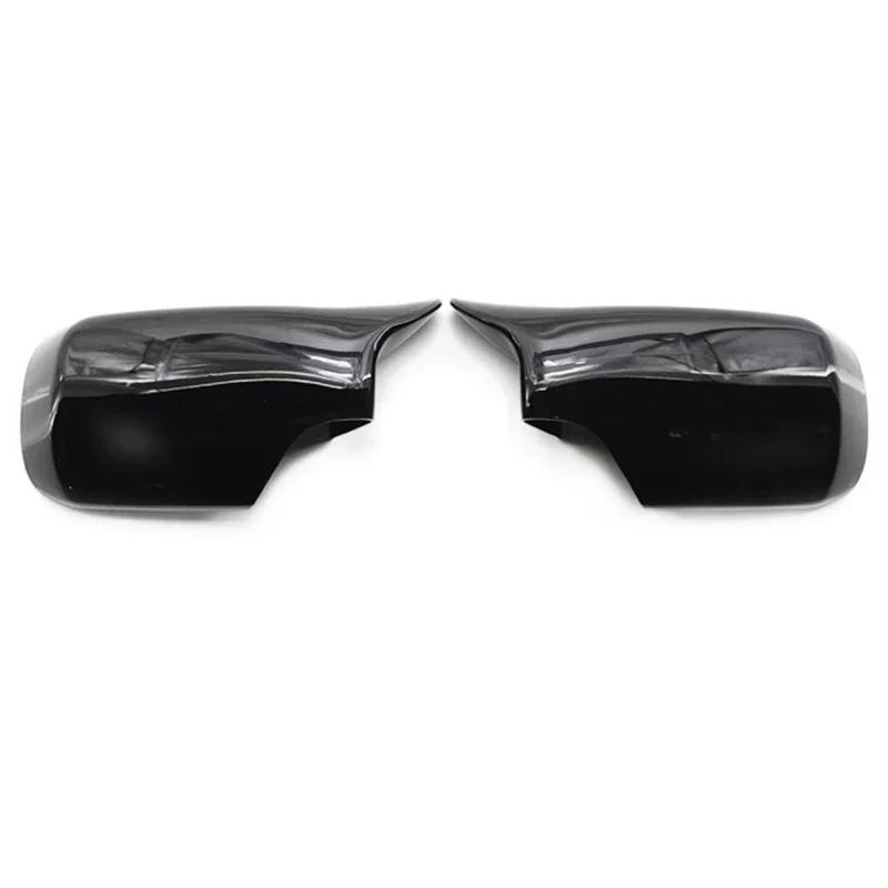 Rearview Mirror Cover Cap Carbon Fiber / Black For BMW E46 E39 4door 325i 330i 525i 530i 540i 1998 1999 2000 2001 2002-2005