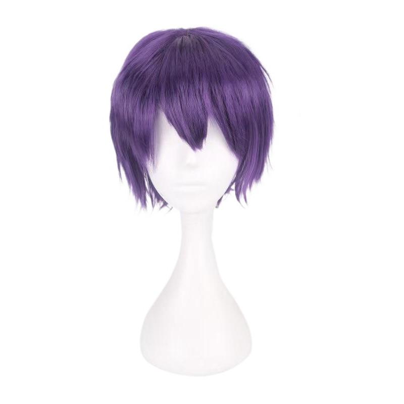 Cos Short Black Cosplay Wig With High Temperature Silk For Anime Costumes