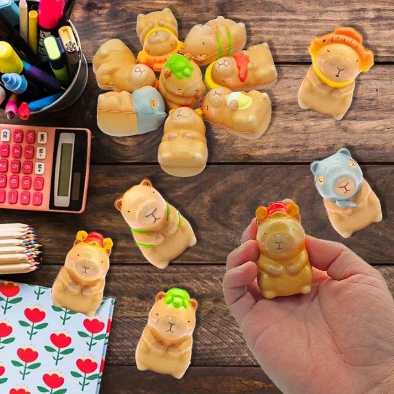 Non-Toxic 3/8/16 Pack Capybara Squeeze Toys Kapibara Slow Rising Small Animal Toys Suitable For Party Favor Bulk Toys For Kids Adults