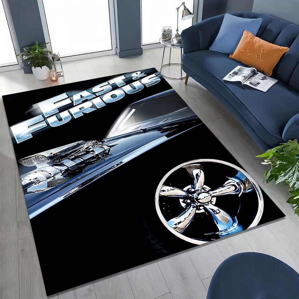 Alfombra Decorativa Rápida y Furiosa X Dominic Art para Dormitorio Sala de Estar Sofá Hogar Felpudo, Alfombrilla de Suelo Grande Antideslizante para Niños