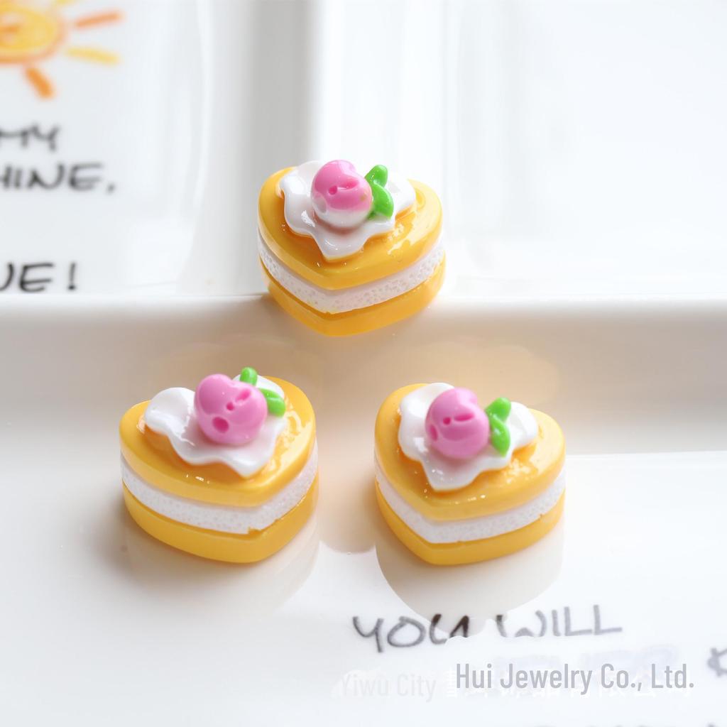 Kit pandantiv breloc DIY cu tort de afine, rășină, lipici cremos și accesorii pentru bijuterii