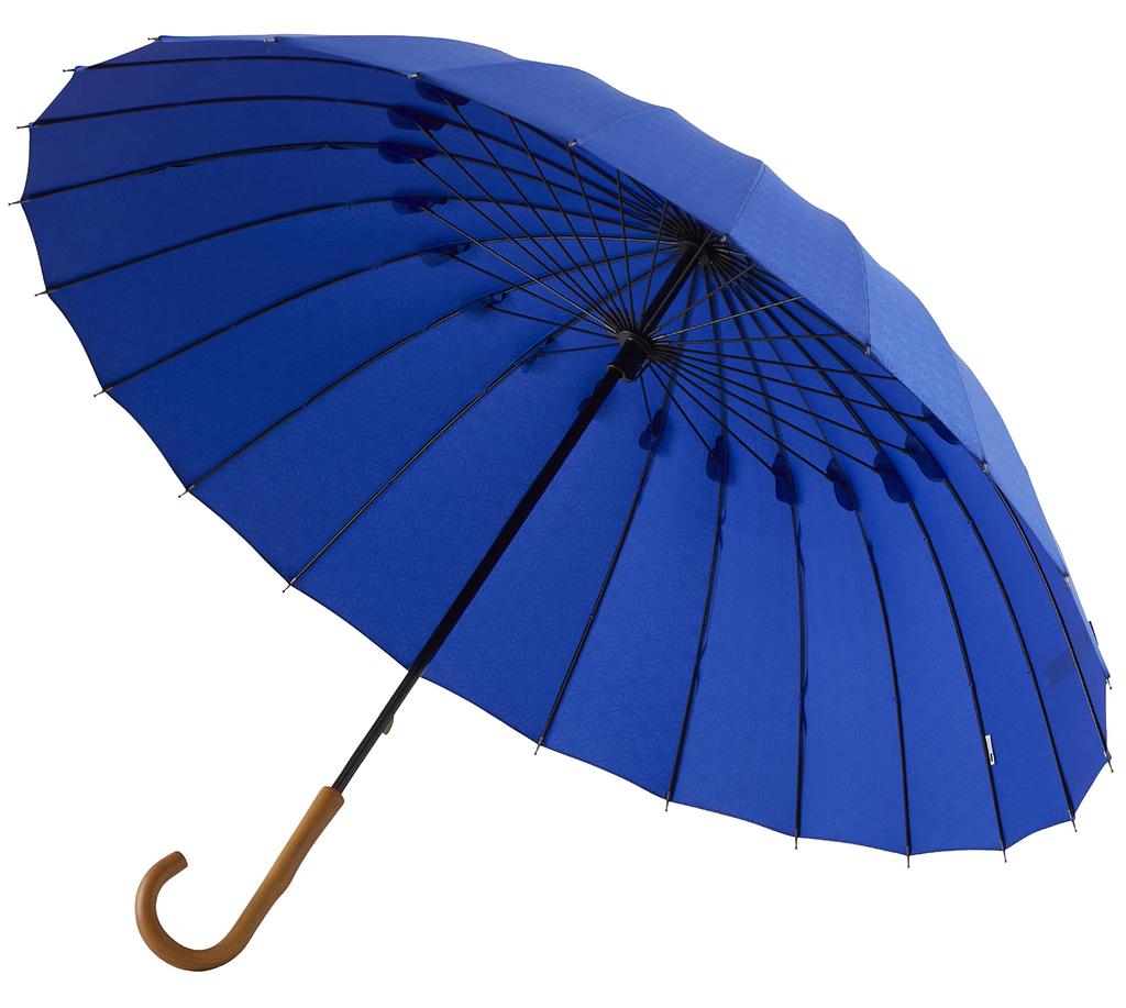 mabu Parasol Umbrella for Women Men Unisex 60cm 24 Ribs Lapis Navy Blue Long Umbrella Umbrella UV Protection Light Blocking Umbrella for Sun and Rain