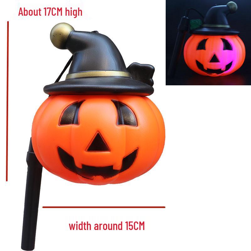 Halloween Colorful Music Pumpkin Lantern & Candy Jar with Sound Control