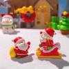 Mini Christmas Figurines Santa Clause Cartoon Snowman Statue Gift Miniature Knick-knacks