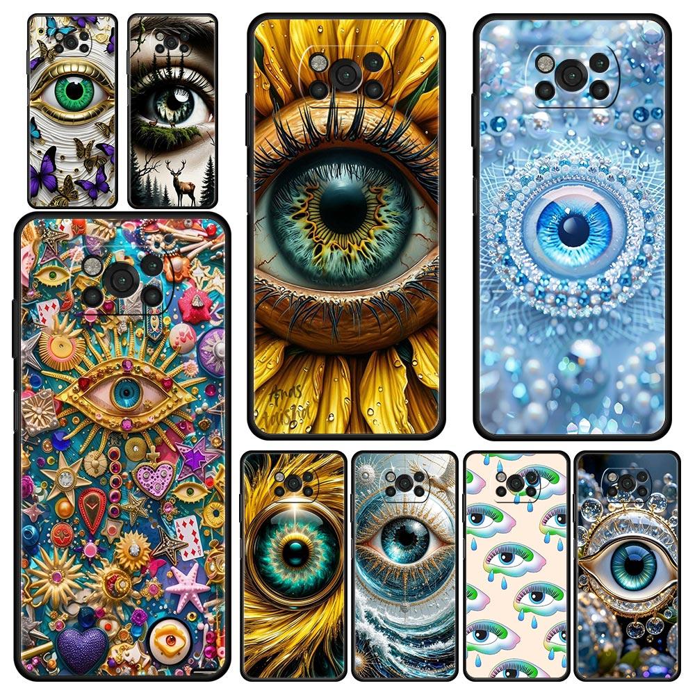 Fashion Eyelashes Eyes Phone Case Cover for Xiaomi Poco F7 Ultra F6 F5 F4 F3 X6 X5 X4 X3 NFC C51 C55 M4 GT 5G Soft TPU Shell