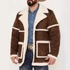 Men's Fleece Jacket Jacket Thickened Autumn and Winter British Style Lapel Fur Integration