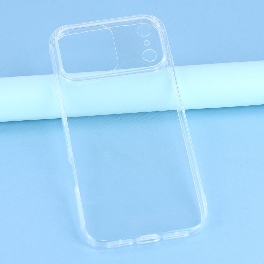 For iPhone 17 Pro Max Case Airbag Protection TPU Clear Phone Back Cover Large Lens Cutout