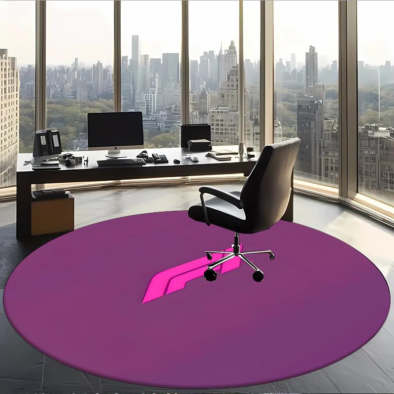 Formula 1 (28) Round Office Rug Decorative Floor Rug for Office Bedroom Living Room and Home Space