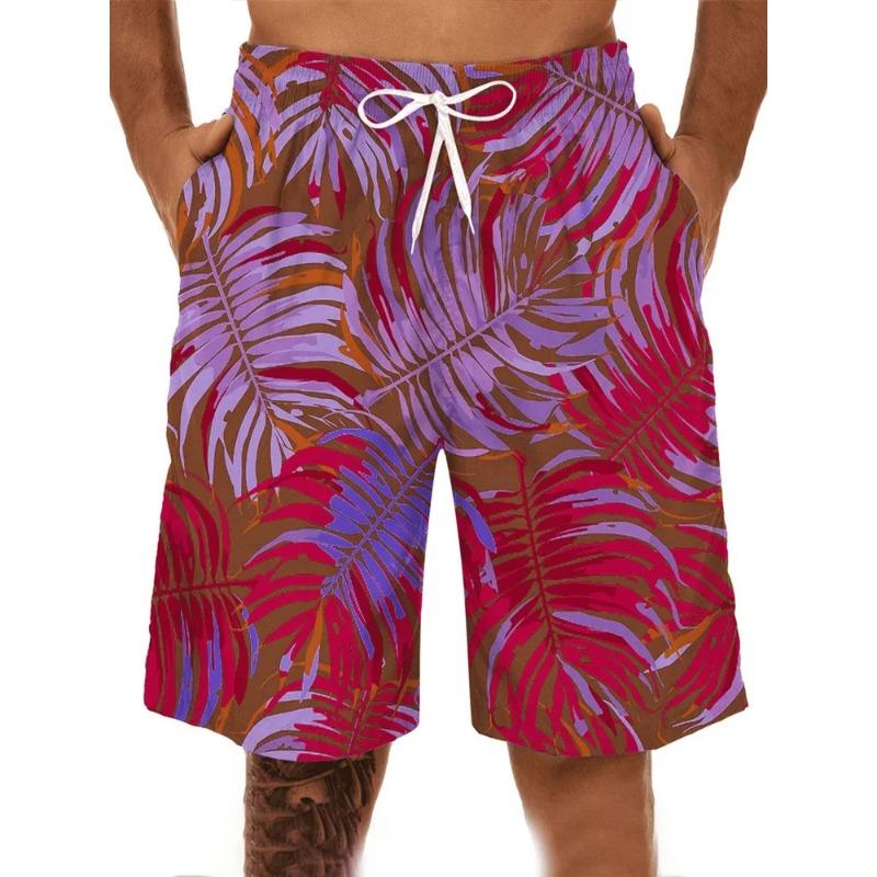 Summer Men's 3D Coconut Printed Beach Shorts