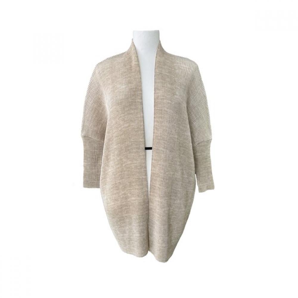 Pleats Open Long Cardigan 451 466