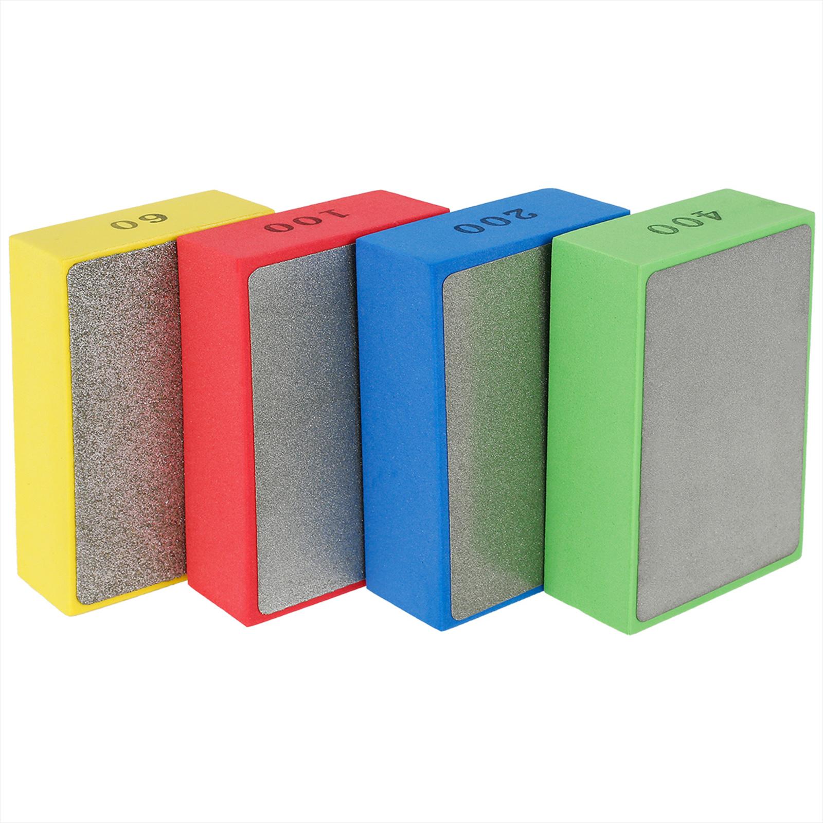 

4/6Pcs Diamond Hand Polishing Pads Tile Glass Abrasive Grinding Pad 60/120/240/400 Grit for Stone Marble Granite Ceramics Metal